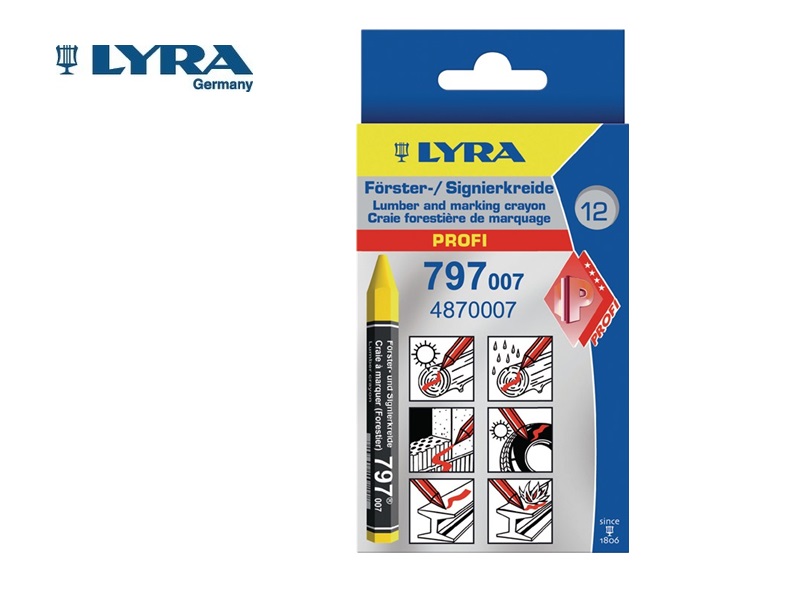 Lyra chalk yellow, long, 12 pcs.