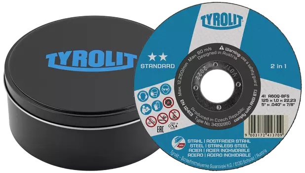 Cut-off wheel** 125x1x22.2, per tin of 50 pieces