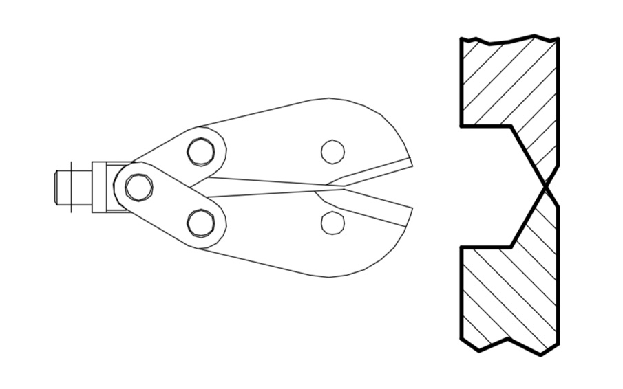Spare head for MRC8 - pneumatic cutter - side cutter