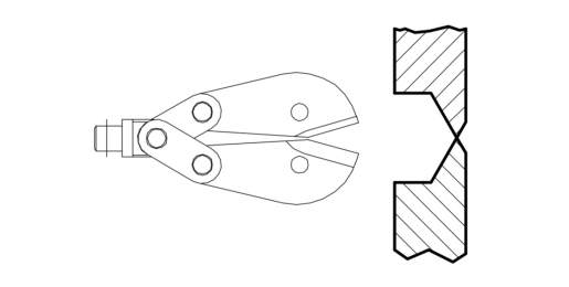 Spare head for MRC8 - pneumatic cutter - side cutter