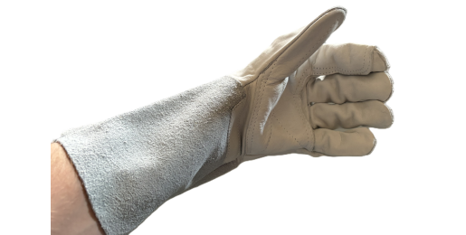 Schweißerhandschuh single, links (stark), 15cm Stulpe, Größe 10/XL