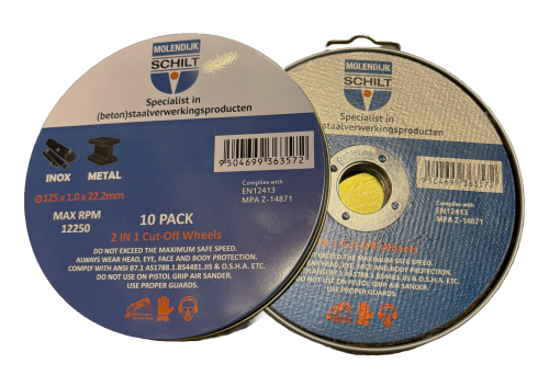 Dose mit 10 Stück Trennscheiben 125x1mm - Molendijk Schilt