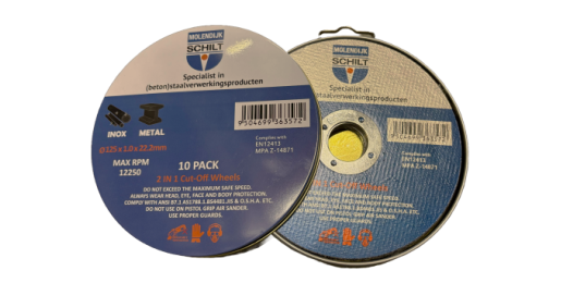Dose mit 10 Stück Trennscheiben 125x1mm - Molendijk Schilt