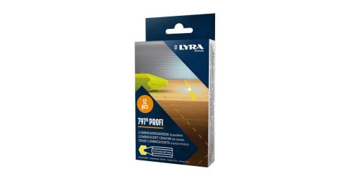 LYRA Chalk luminescent yellow, box of 12 pieces