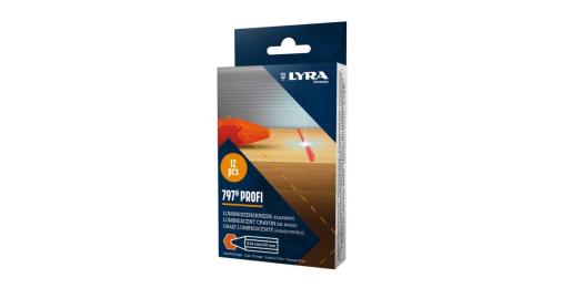 LYRA Chalk luminescent orange, box of 12 pieces