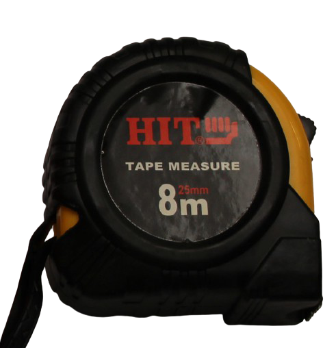HIT tape measure 8 meters with rubber housing
