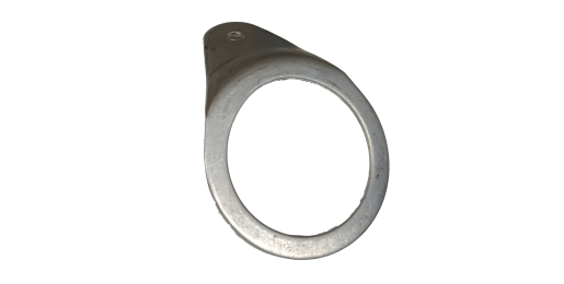 Tang-oog t.b.v. riem van vlechtdraadhaspel