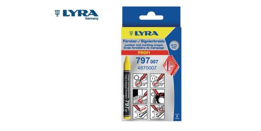 Lyra kreide weiß, lang, 12 pcs.