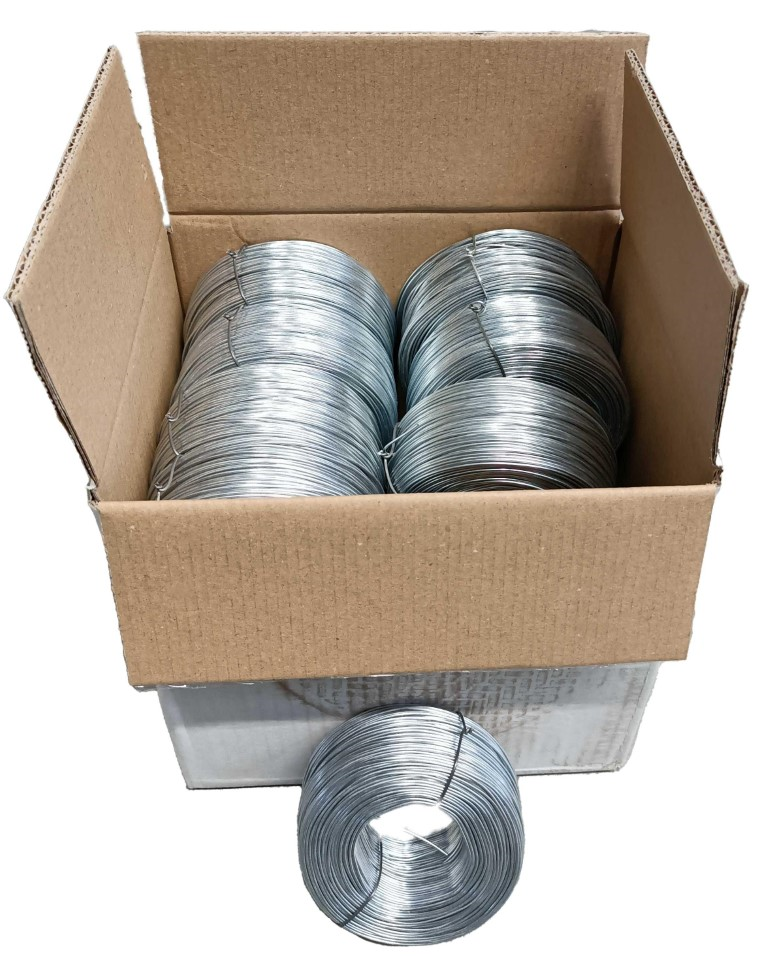 Bindedrahtröllchen Ø1,2mm verzinkt, A-Wahl; pro 20 kg - Karton