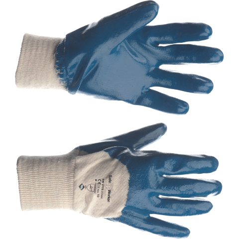 Arbeitshandschuh Nitril mit Stulpe, Größe 10/XL