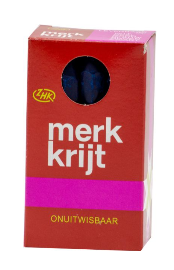 Kreide wischfest blau, 12 Stück