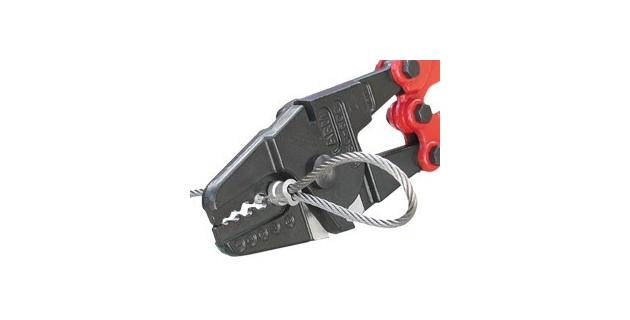Wire rope swagers