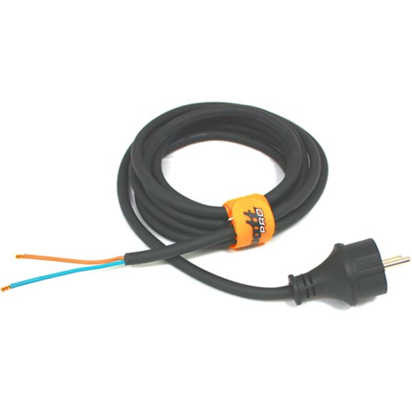 Netkabel 230V - 2G1,5 - neopreen, 5 mtr, met stekker