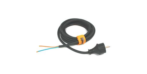 Netkabel 230V - 2G1,5 - neopreen, 5 mtr, met stekker