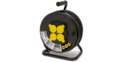 Kabelhaspel 230V, 3G1.5, spatwaterdicht, 25 meter